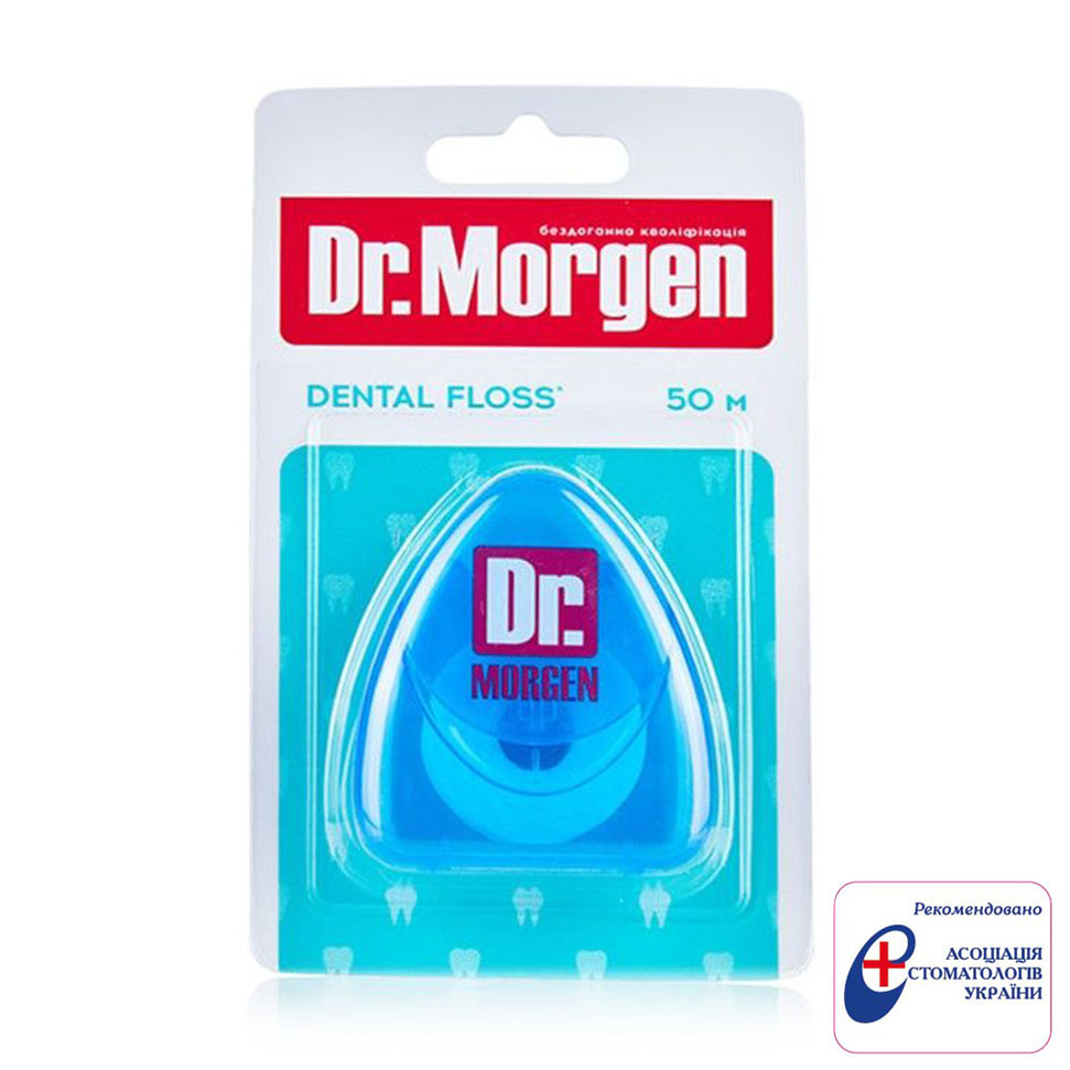 Зубна нитка Dr. Morgen Dental Floss для щоденного догляду, блакитний, 50 м